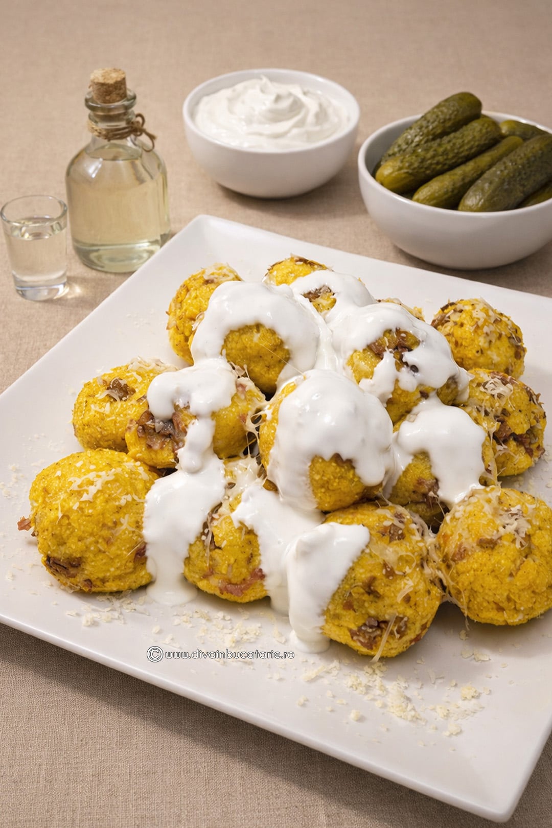 bulete de mamaliga cu carnati A