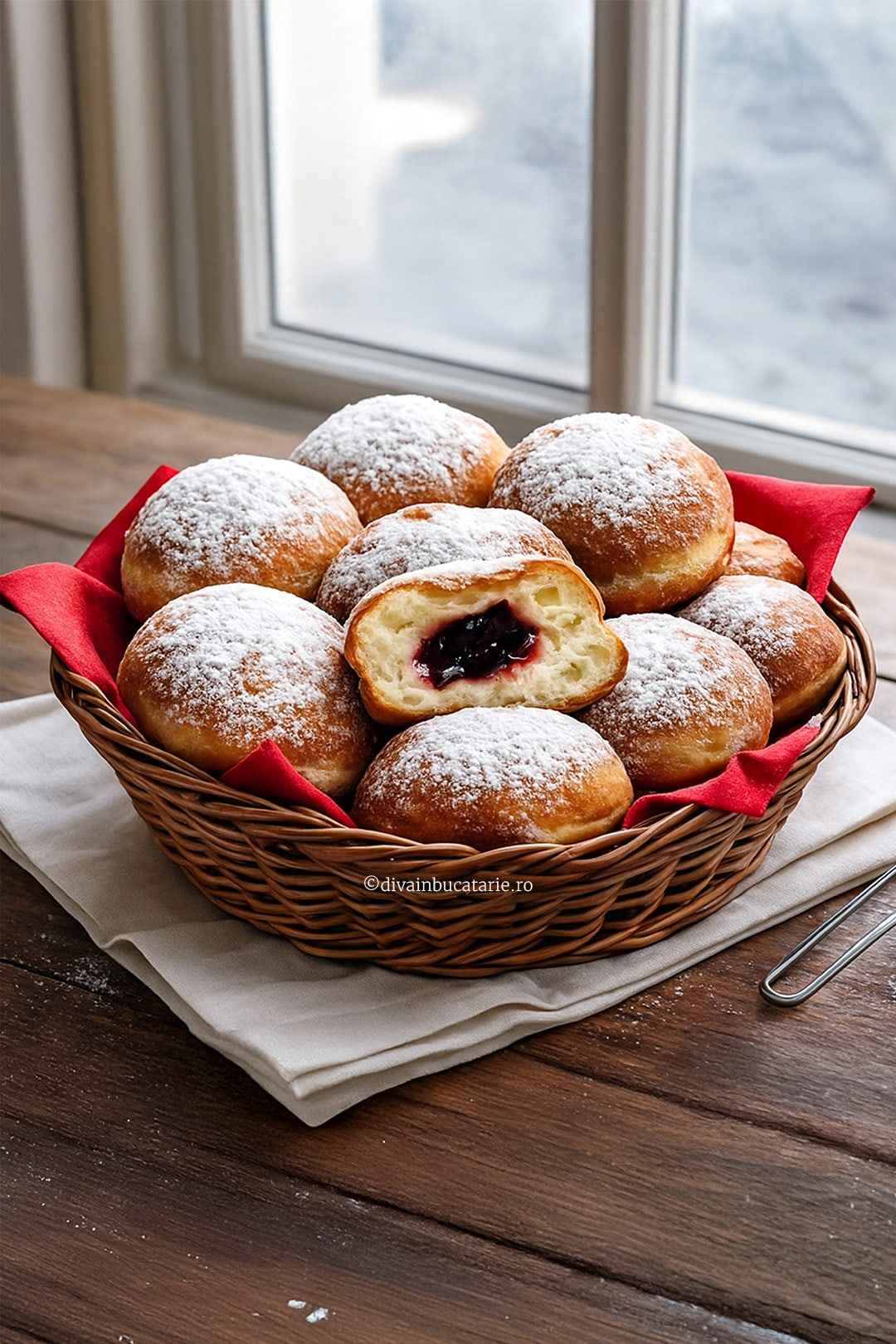 gogosi de post umplute cu gem A