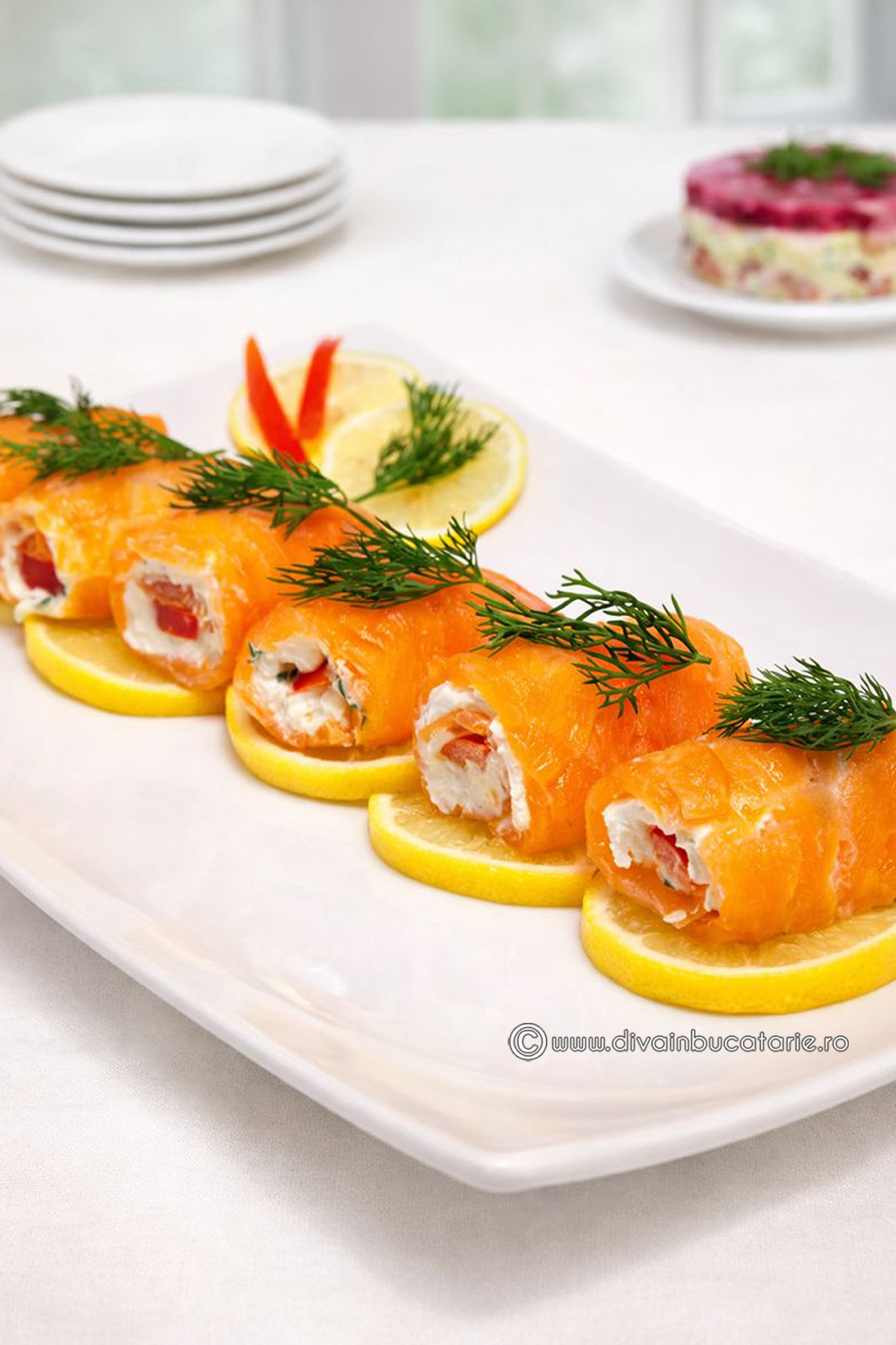 rulouri de somon cu branza reteta diva in bucatarie A