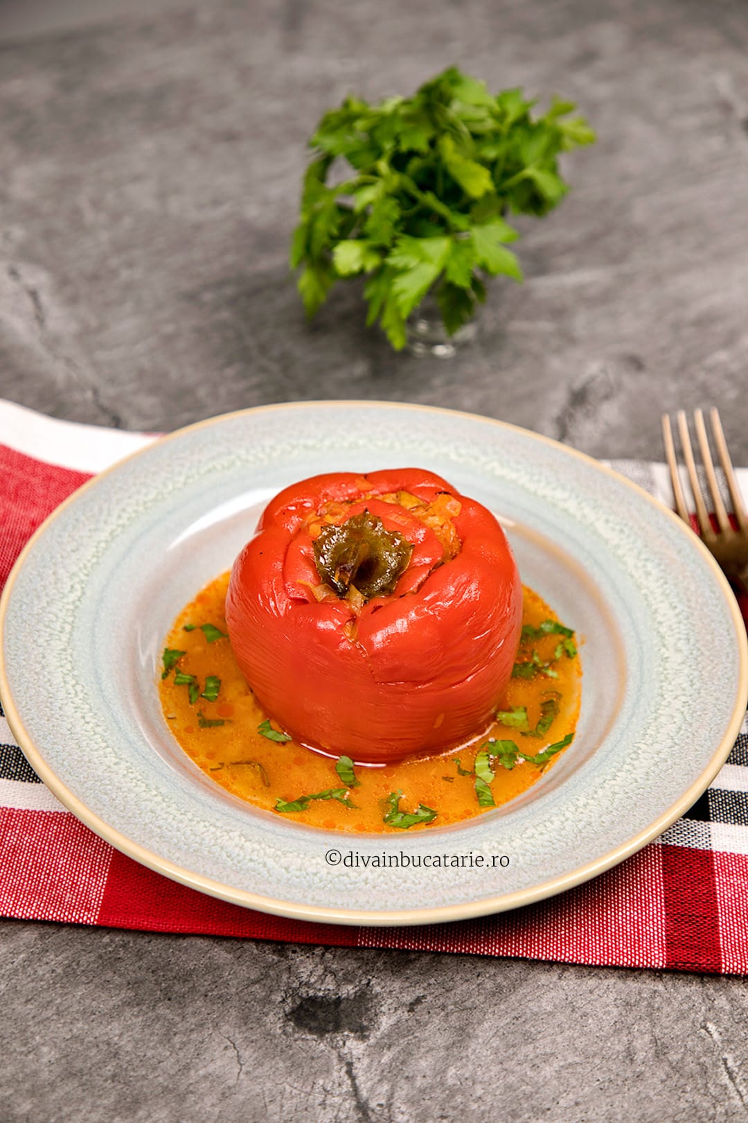 ardei umpluti cu orez si ciuperci reteta diva in bucatarie V