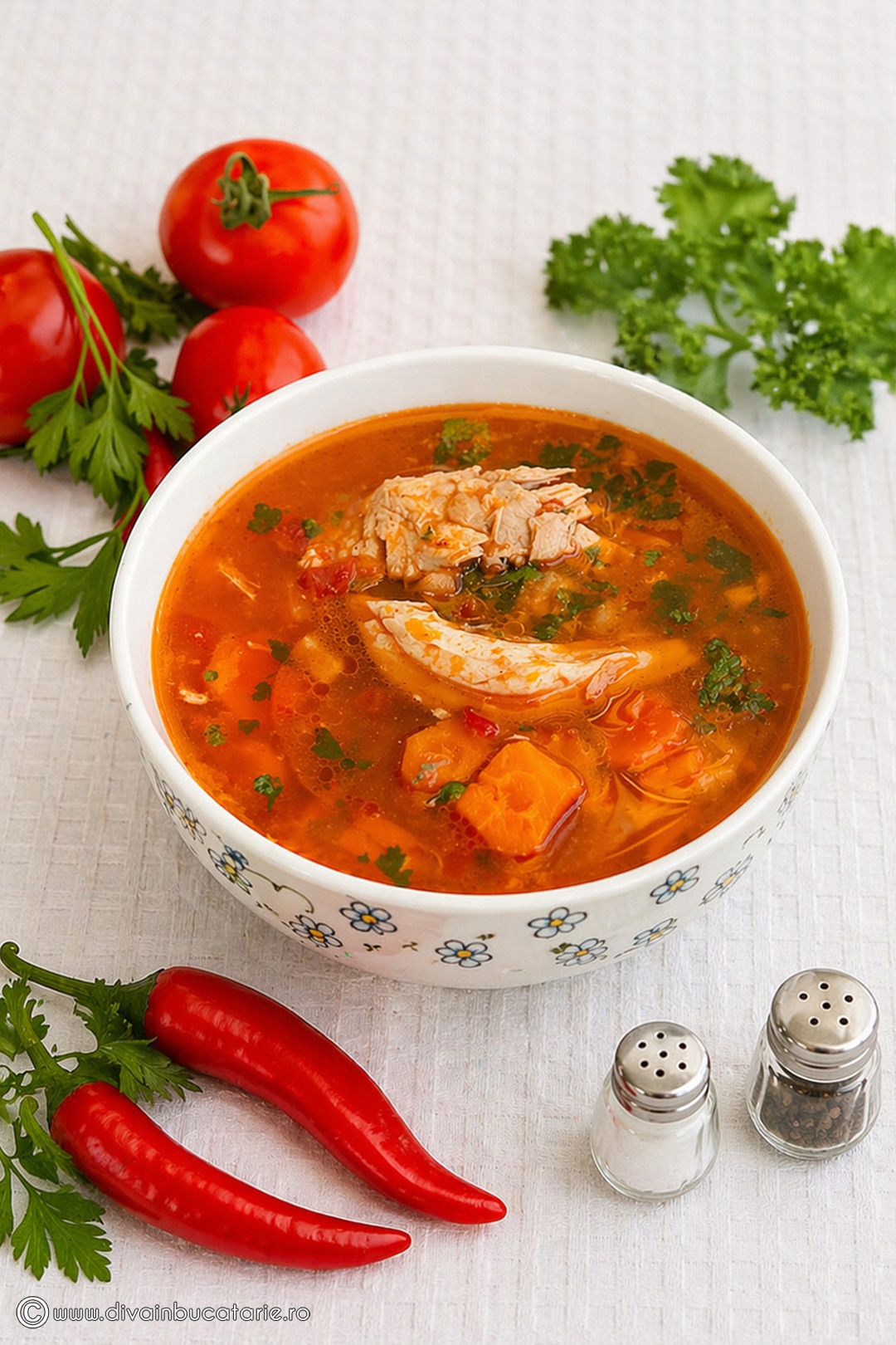 Ciorba de pui cu rosii A