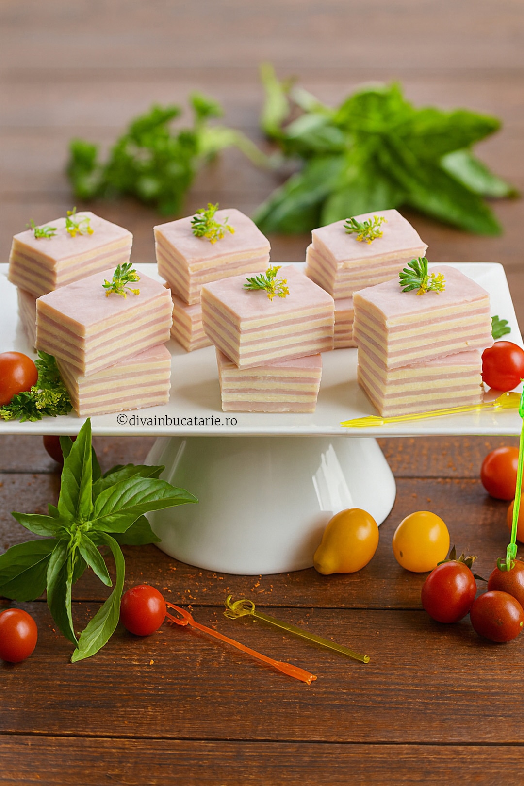 Dobos aperitiv cu sunca si cascaval A