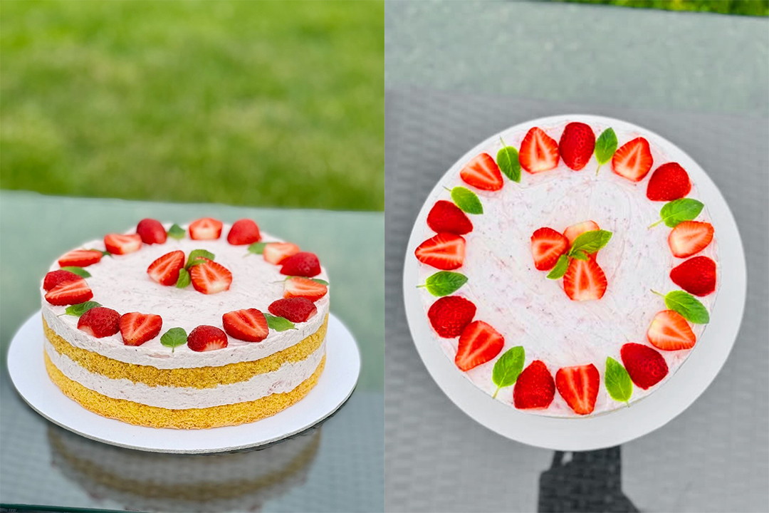 tort cu crema de branza si capsuni Ada Grigorosita