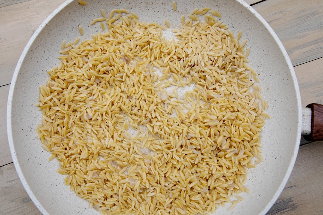 orzo cremos cu ciuperci si spanac 2