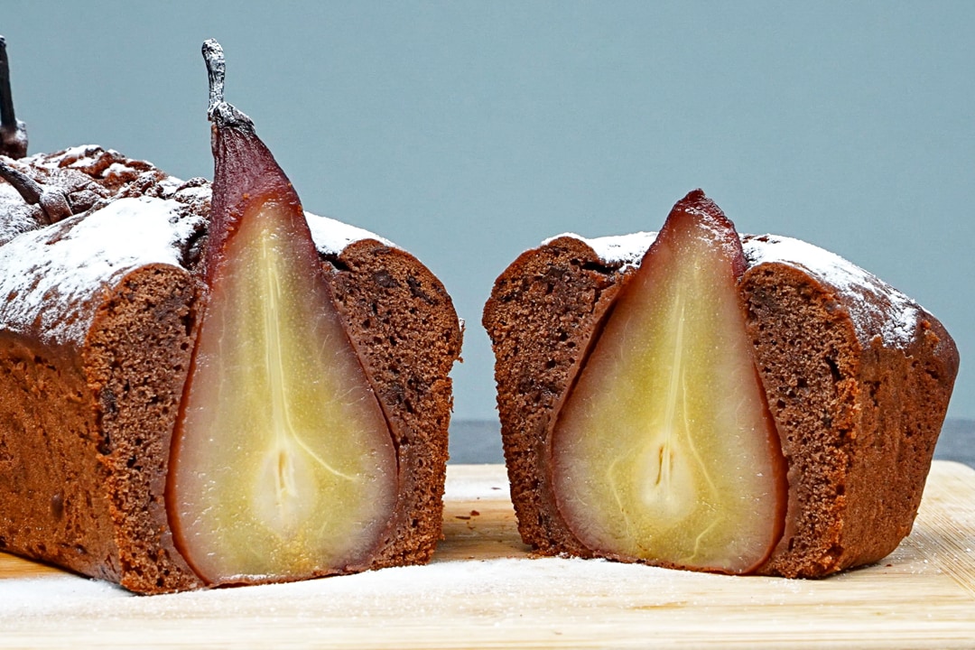 chec de ciocolata cu pere posate 8