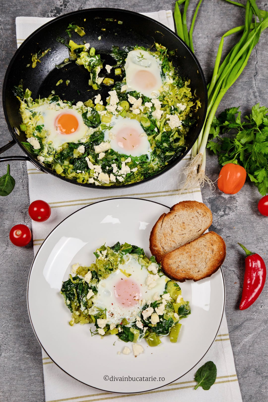 shakshuka verde reteta diva in bucatarie C