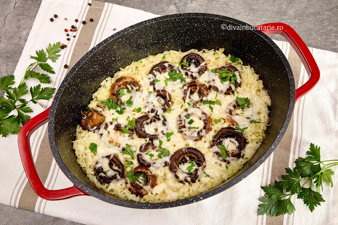 gratin de orez cu ciuperci B