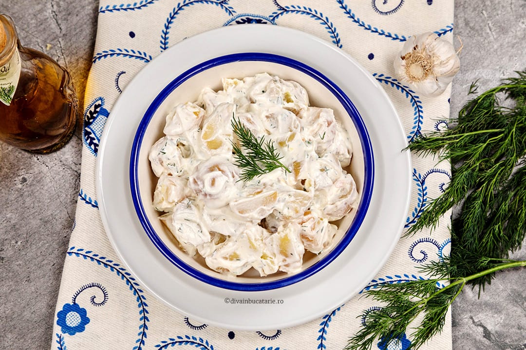 salata de cartofi cu iaurt si marar B