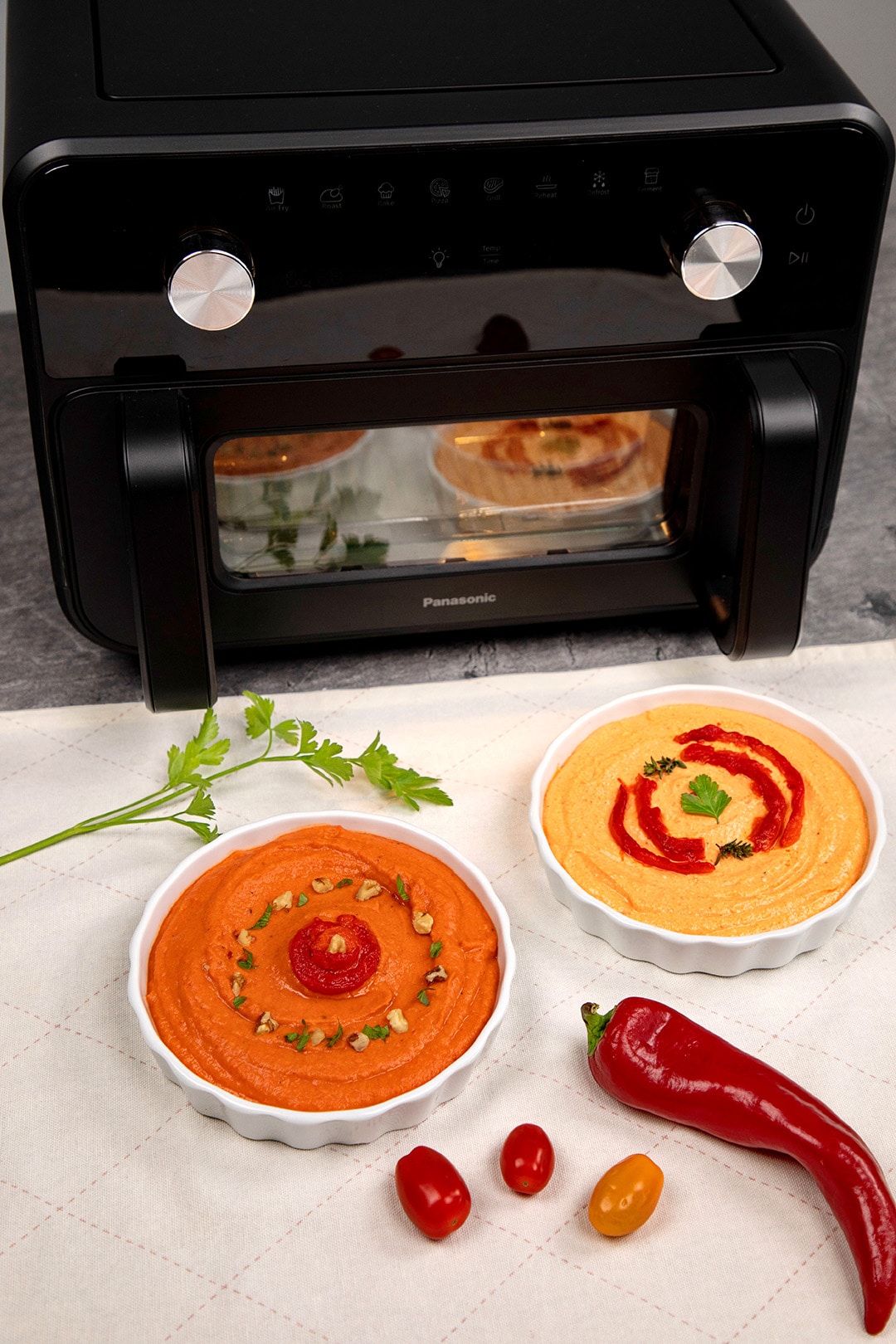 doua aperitive cu ardei copti la air fryer C