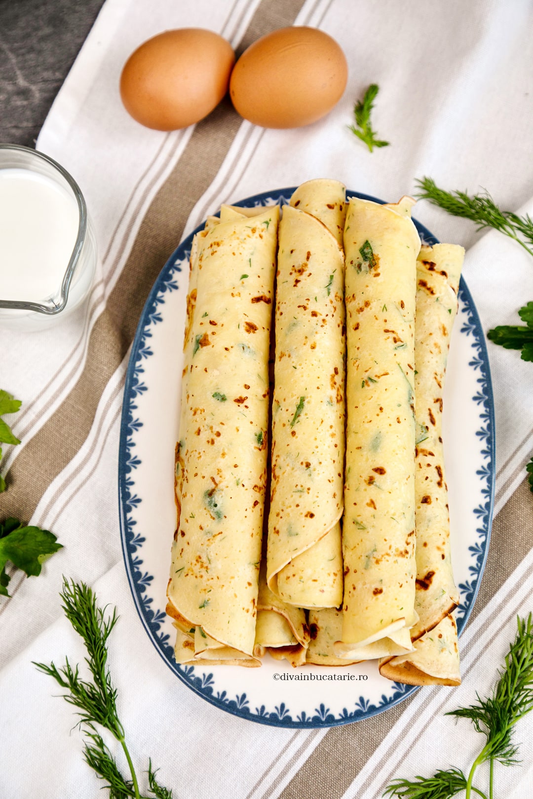 clatite cu telemea si marar A