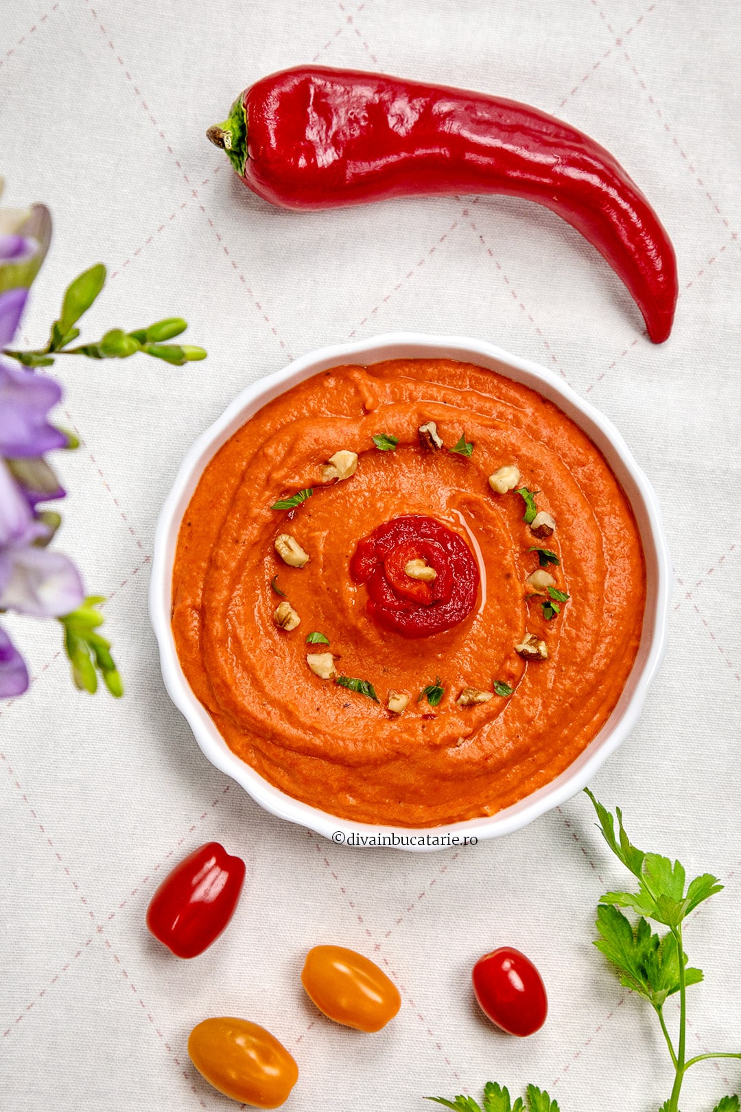 hummus de fasole cu ardei copt A