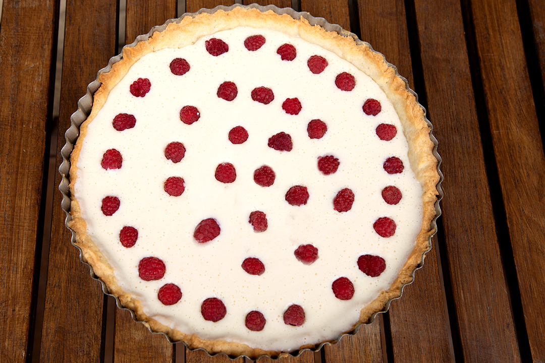 tarta cu ricotta si zmeura 6