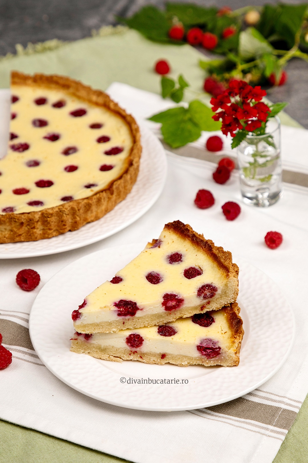 tarta cu ricotta si zmeura A